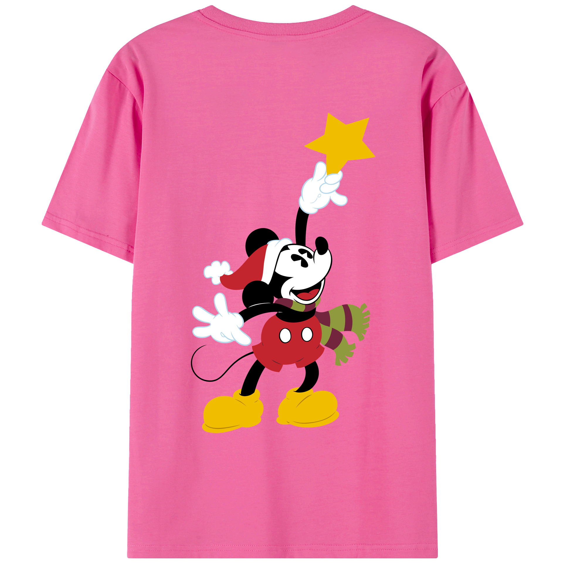（画像用） ミッキーマウス Mickey Mouse レディース半袖Tシャツ(バックプリント)